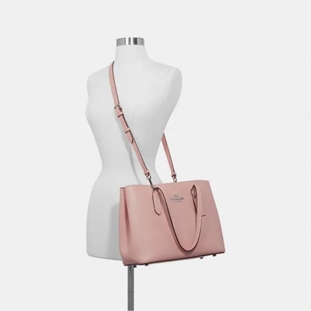 Coach Avenue Carryall Leather Pink Tote